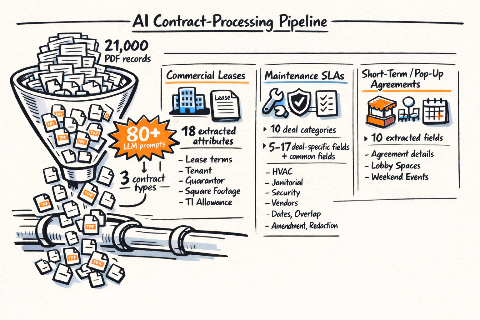 The project LLM pipeline at a high level